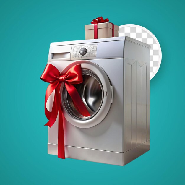 PSD washing machine isolated on transparent background