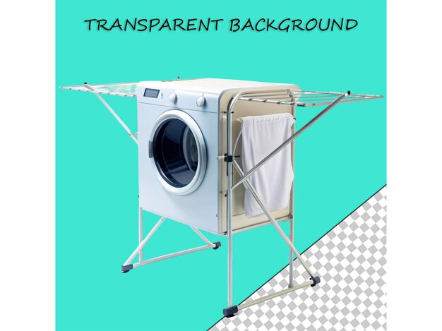 PSD washing machine isolated on transparent background