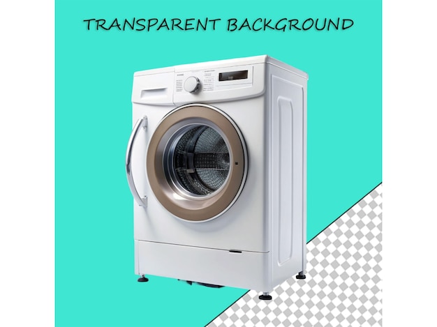 PSD washing machine isolated on transparent background