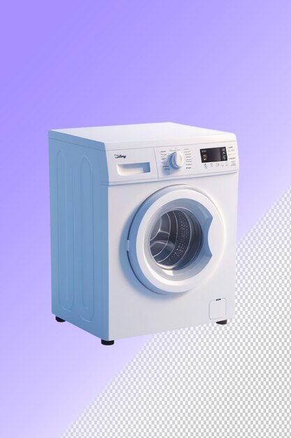 PSD a washing machine with a blue background and a white one with a black dial