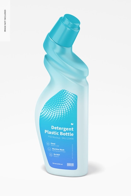 PSD wasmiddel plastic fles mockup