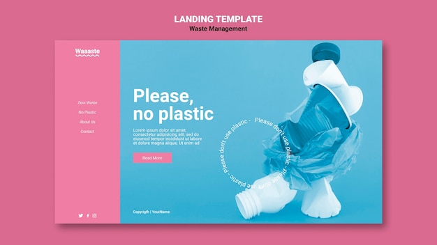 PSD waste management web template