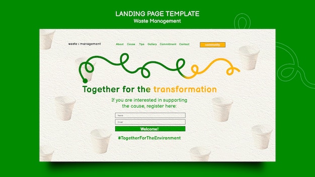 Waste management web template