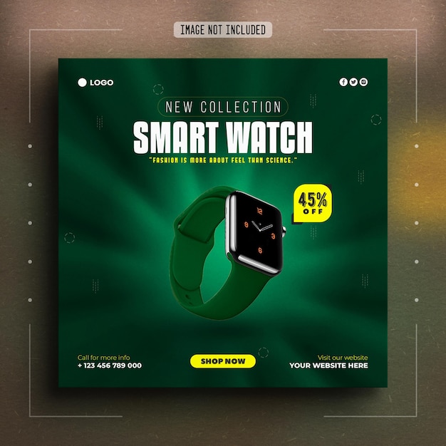 Watch collection advertising social media post banner