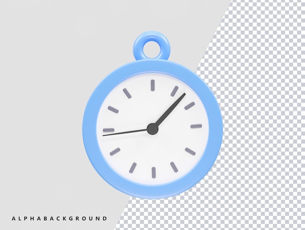 PSD watch icon 3d rendering vector illustration