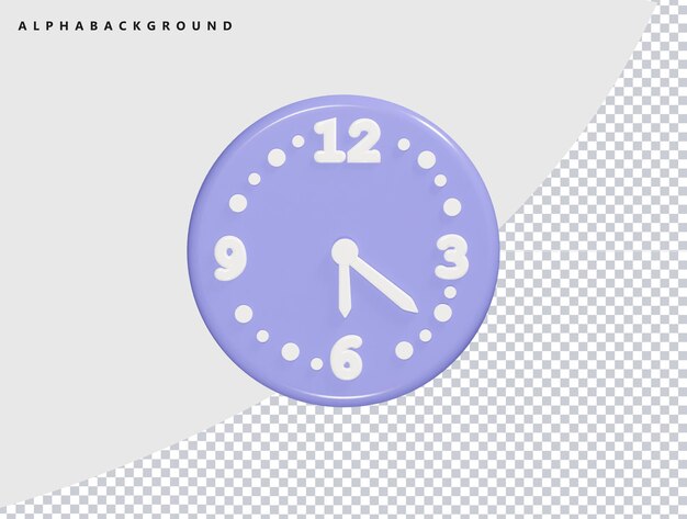 Watch icon 3d vector render