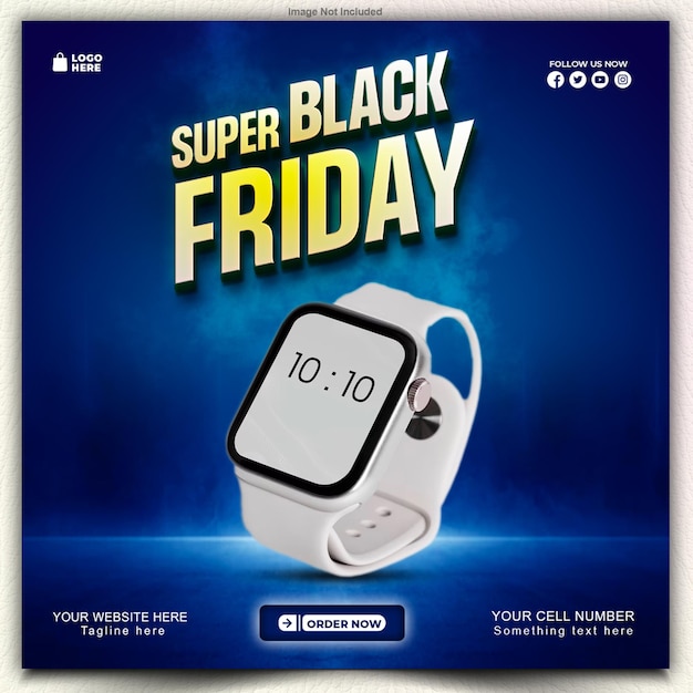 watch promotion social media poster design