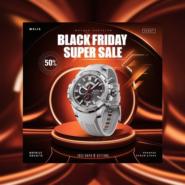 PSD a watch that says black friday sale on it