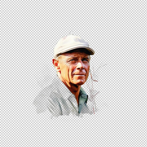 PSD watecolor logo arnold palmer isolated backgrou