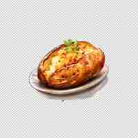 PSD Логотип watecolor печеный картофель изолированный фон