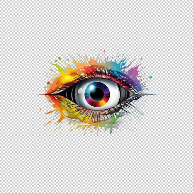 Watecolor logo geïsoleerd oog geïsoleerde achtergrond i