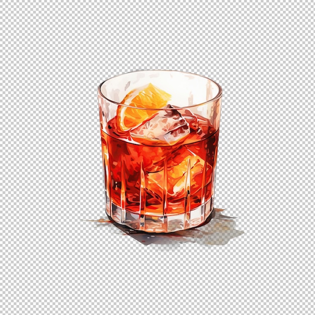 PSD watecolor logo negroni isolated background iso