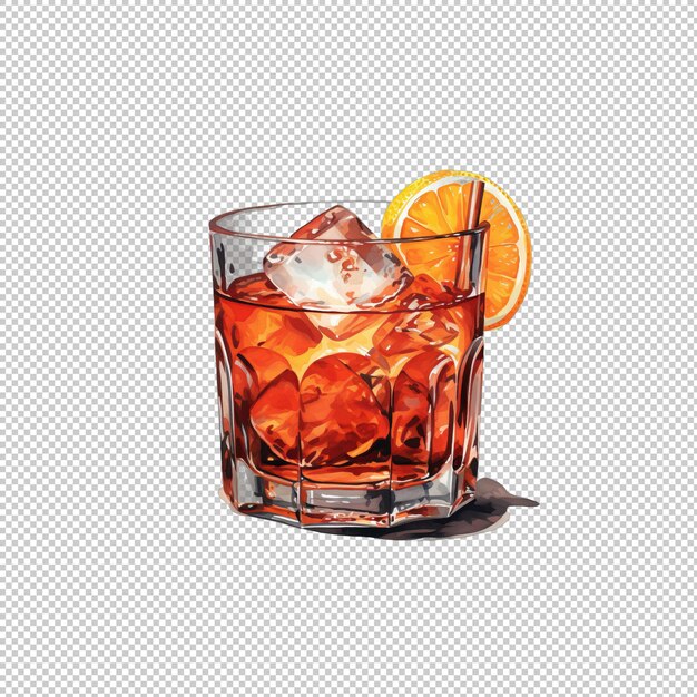 PSD watecolor logo negroni isolated background iso