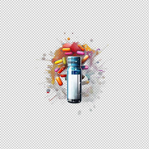 Watecolor logo painkiller isolated background