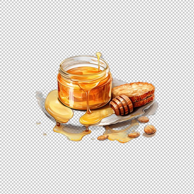 PSD watecolor logo peanut butter isolated backgrou