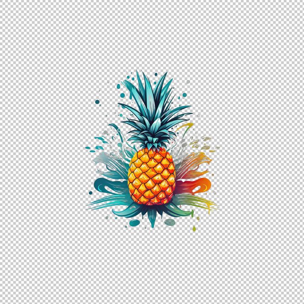 PSD logo watecolor pia colada sullo sfondo isolato