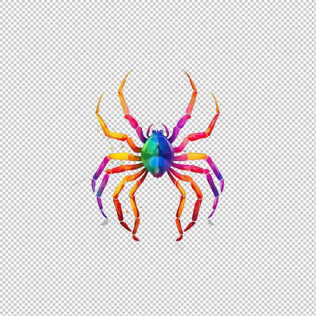 PSD watecolor logo spider isolated background isol