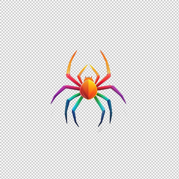 Watecolor logo spider isolated background isol