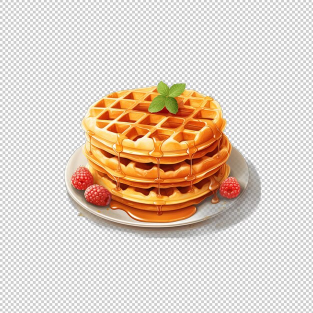 Watecolor logo waffles isolated background iso