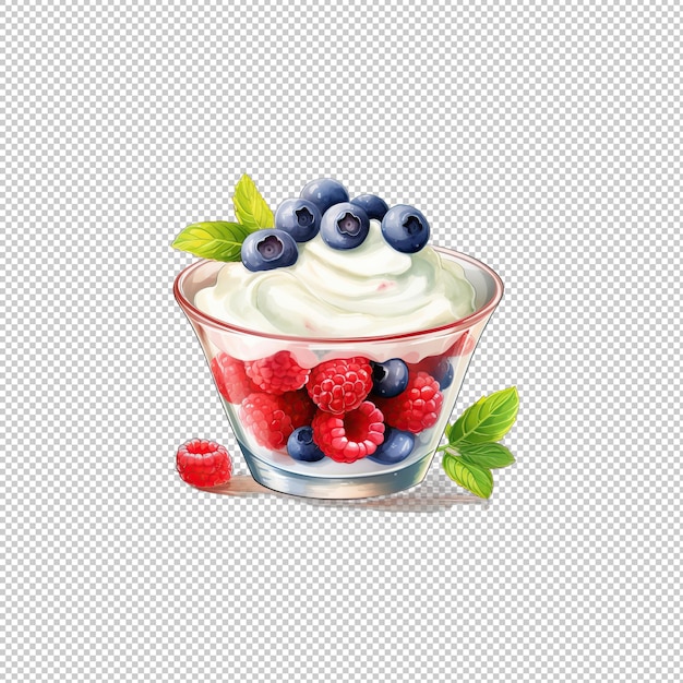 Watecolor logo Yogurt isolated background isol