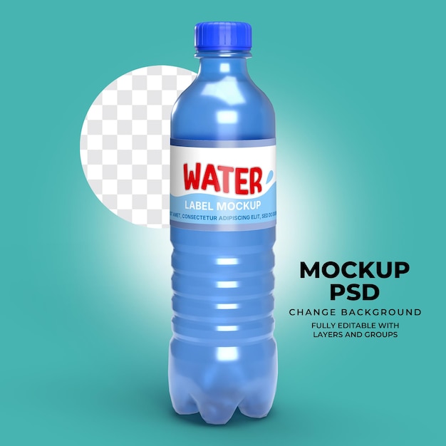 Water Bottle Label Mockup