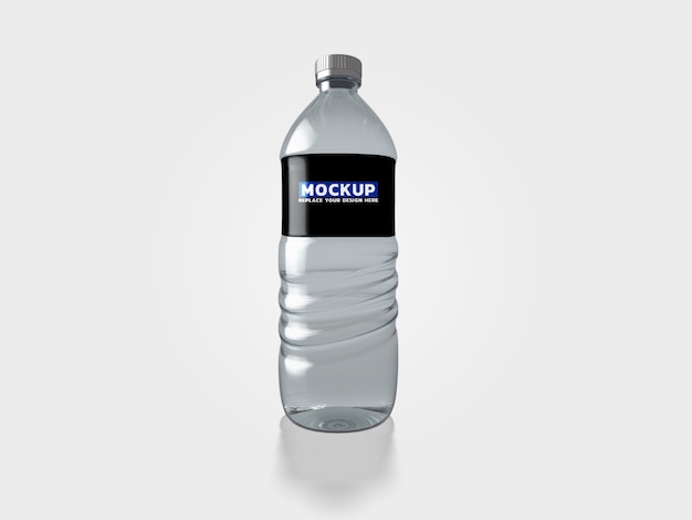 水のボトルのモックアップ3dレンダリングデザイン