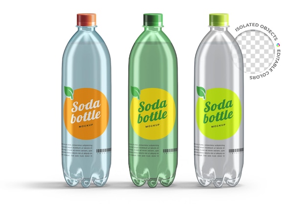 Water bottle mockup isolated