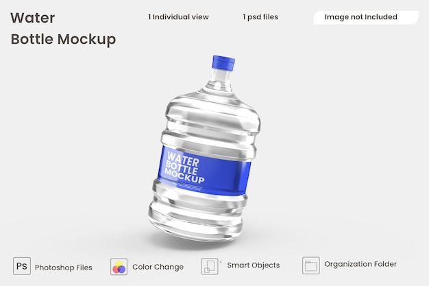 Water bottle mockup premium psd