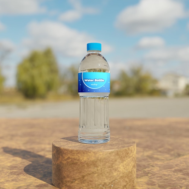 Water bottle mockup PSD