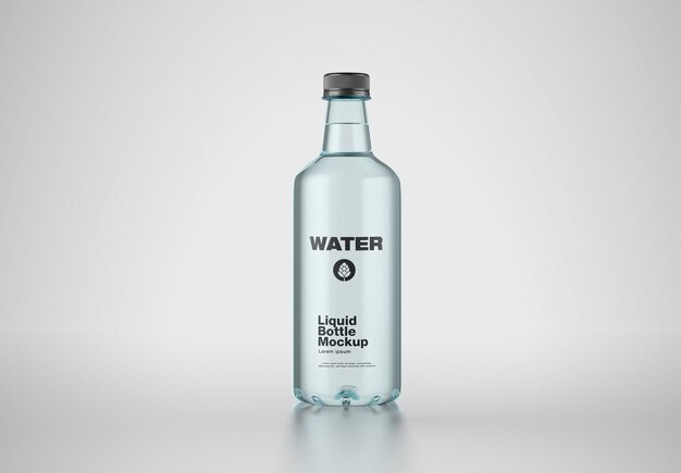 Mineral water in a clear glass bottle mockup Stock Photo by Rawpixel