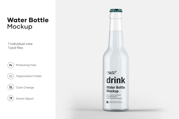 PSD bottiglia d'acqua mockup