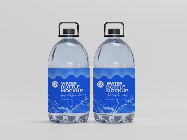 Mockup bottiglia d'acqua