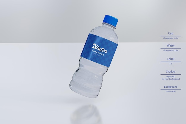 Mockup bottiglia d'acqua