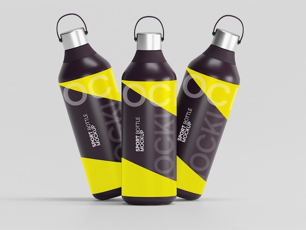 Water bottle mockup