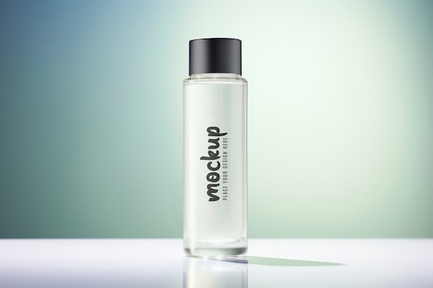 PSD water bottle in studio mockup