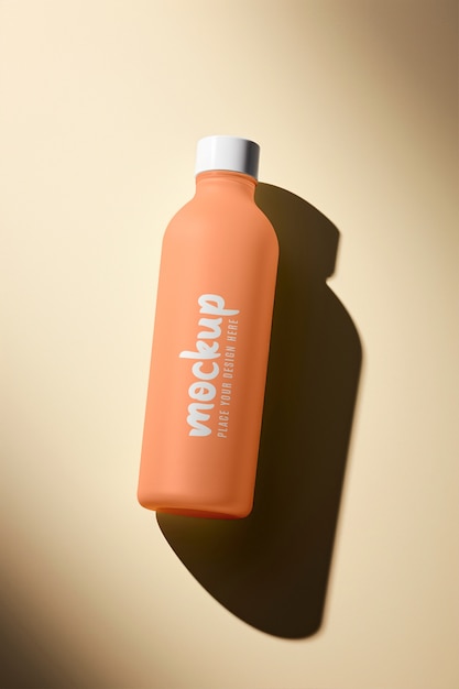 PSD water bottle in studio mockup