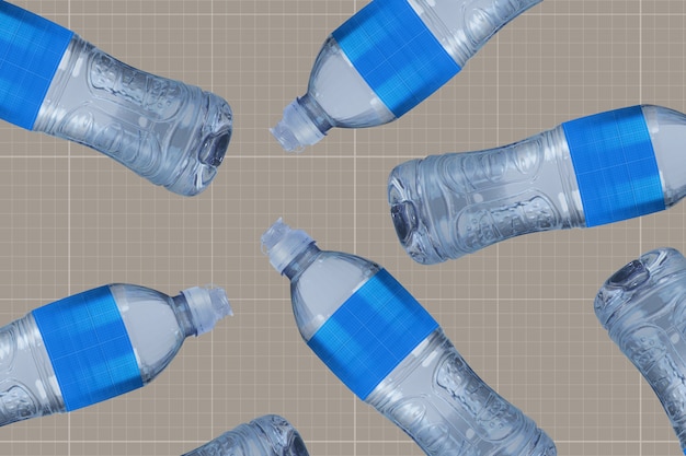 PSD water bottles mockup