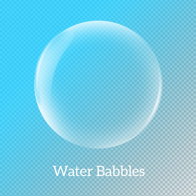 Коллекция водяных пузырей на прозрачном фоне 6