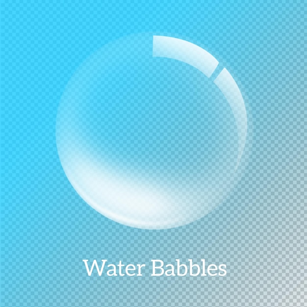 Water bubble collection on the transparent background 3