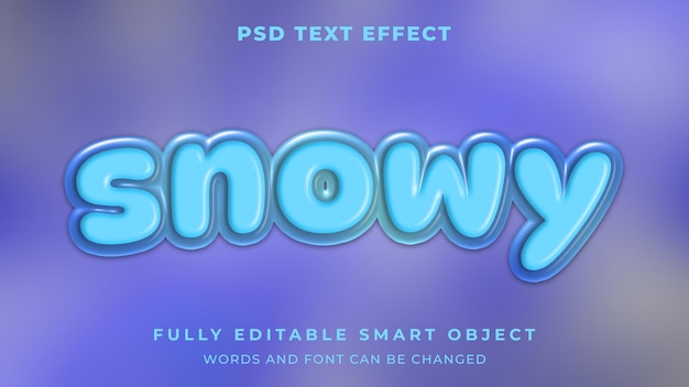 water bubble graphic style editable text effect