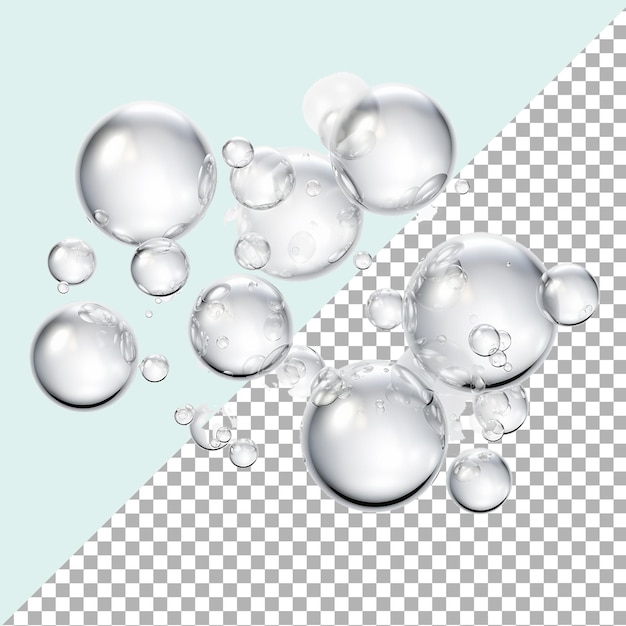PSD water bubbles with no background psd