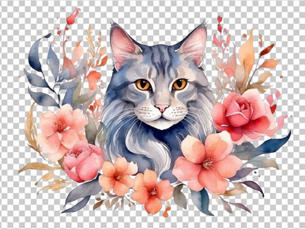 Collezione di animali d'acqua colore arte gatto