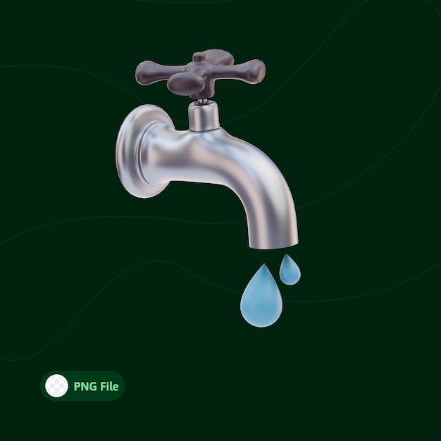 PSD water conservation 3d illustration