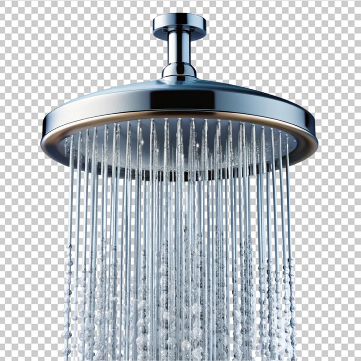 PSD water dat uit de douche valt.