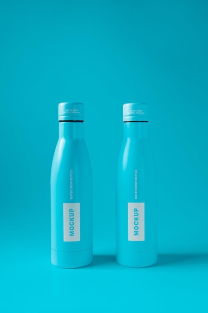 PSD water drop bottle mockup