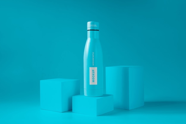 Water drop bottle mockup