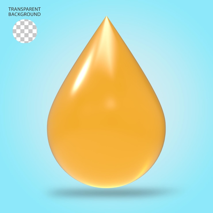PSD water drop isolated 3d rendered illustration