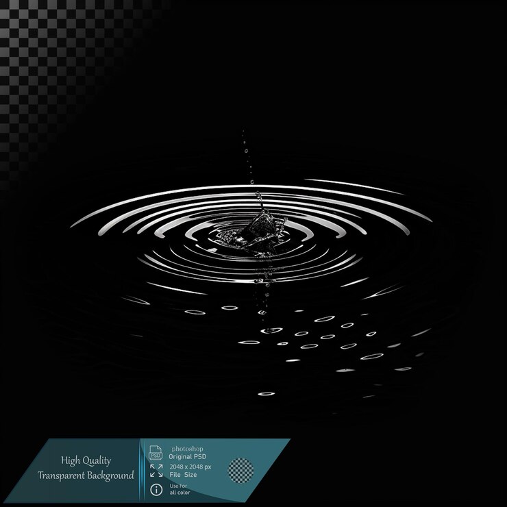 PSD water drop ripple effect