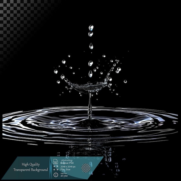 Капля воды всплывает