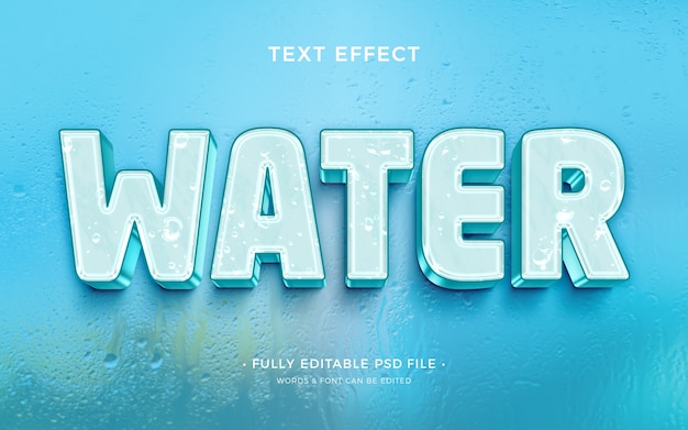 PSD water drop text effect